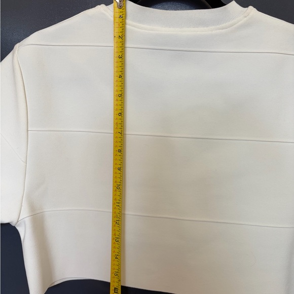 Herve Leger White Crop T-Shirt Textured - Picture 5 of 11